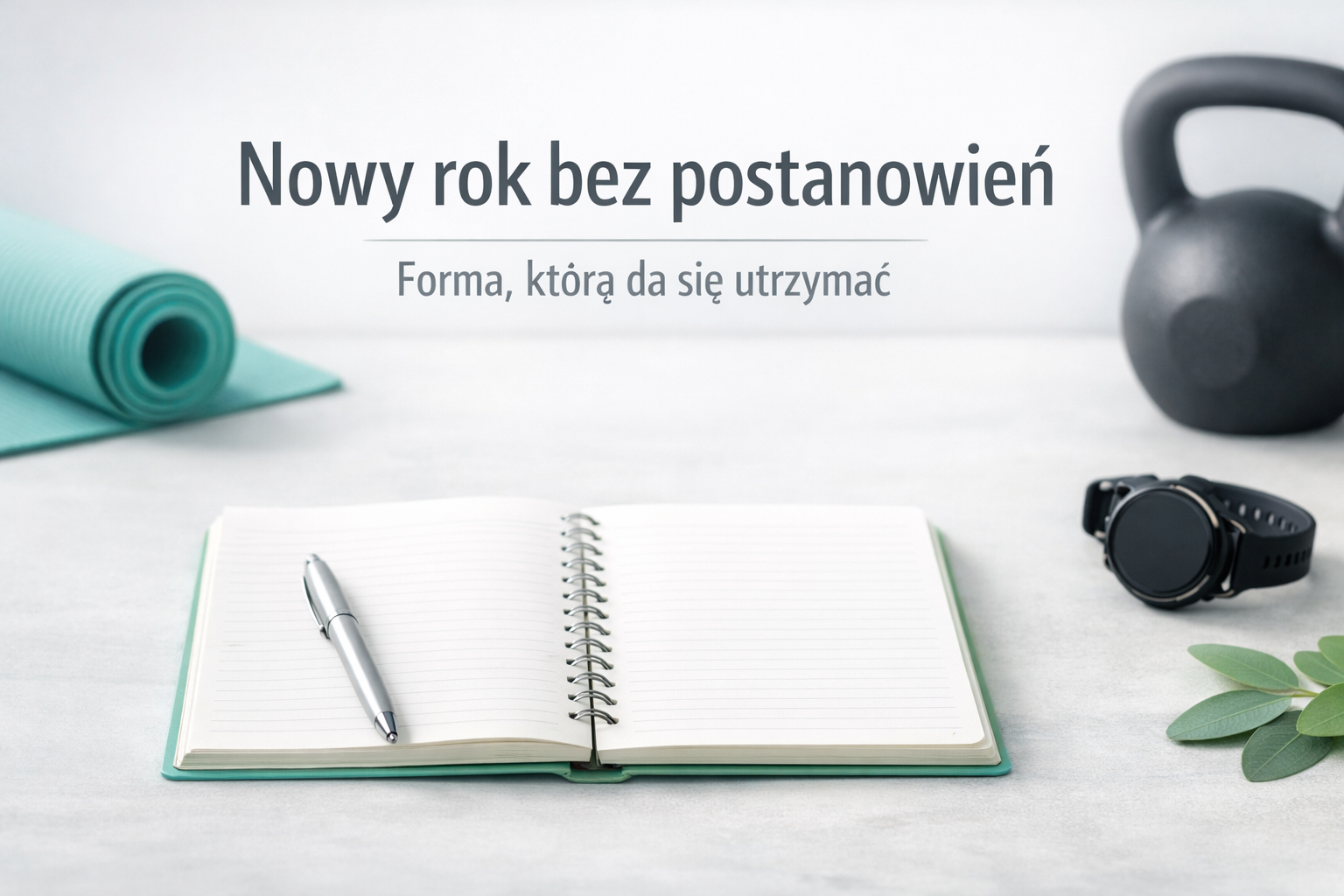Postanowienia noworoczne 2026 – minimalistyczna grafika symbolizująca realny start bez zrywów